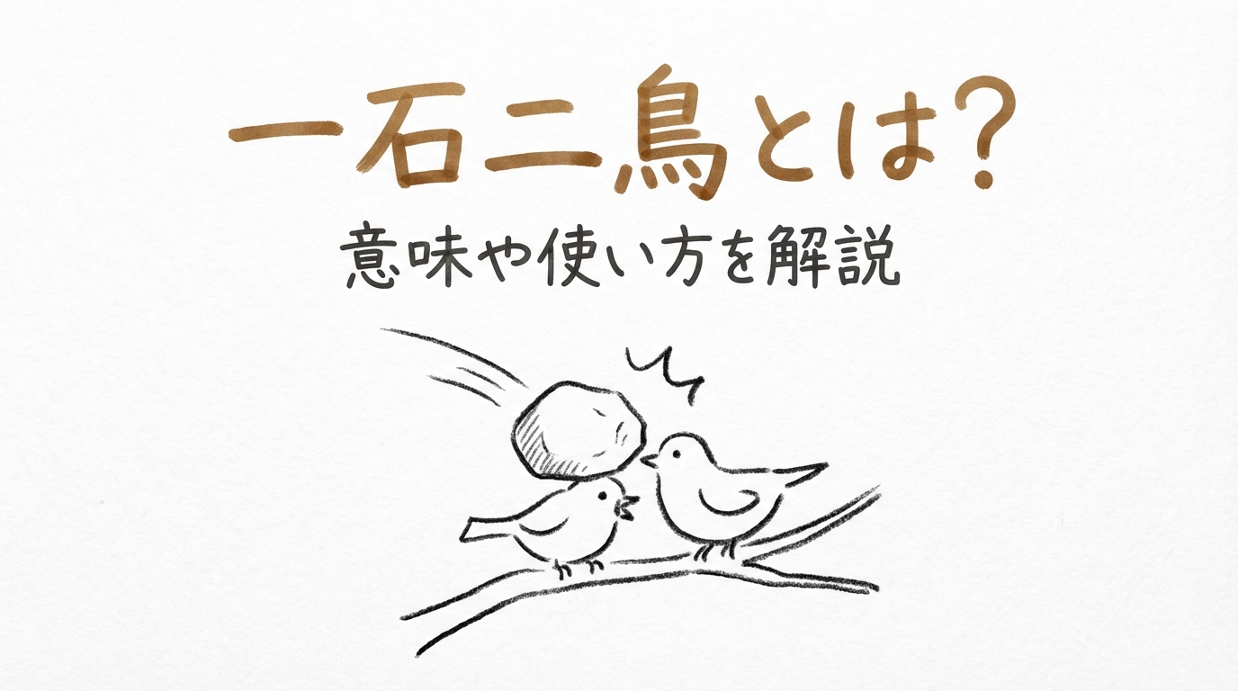 一石二鳥とは？意味や使い方を解説