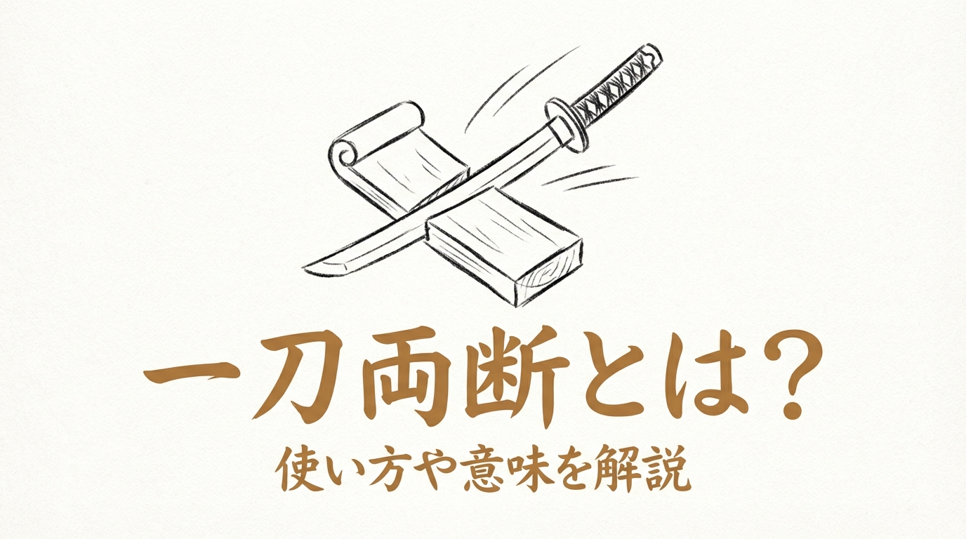 一刀両断とは？使い方や意味を解説