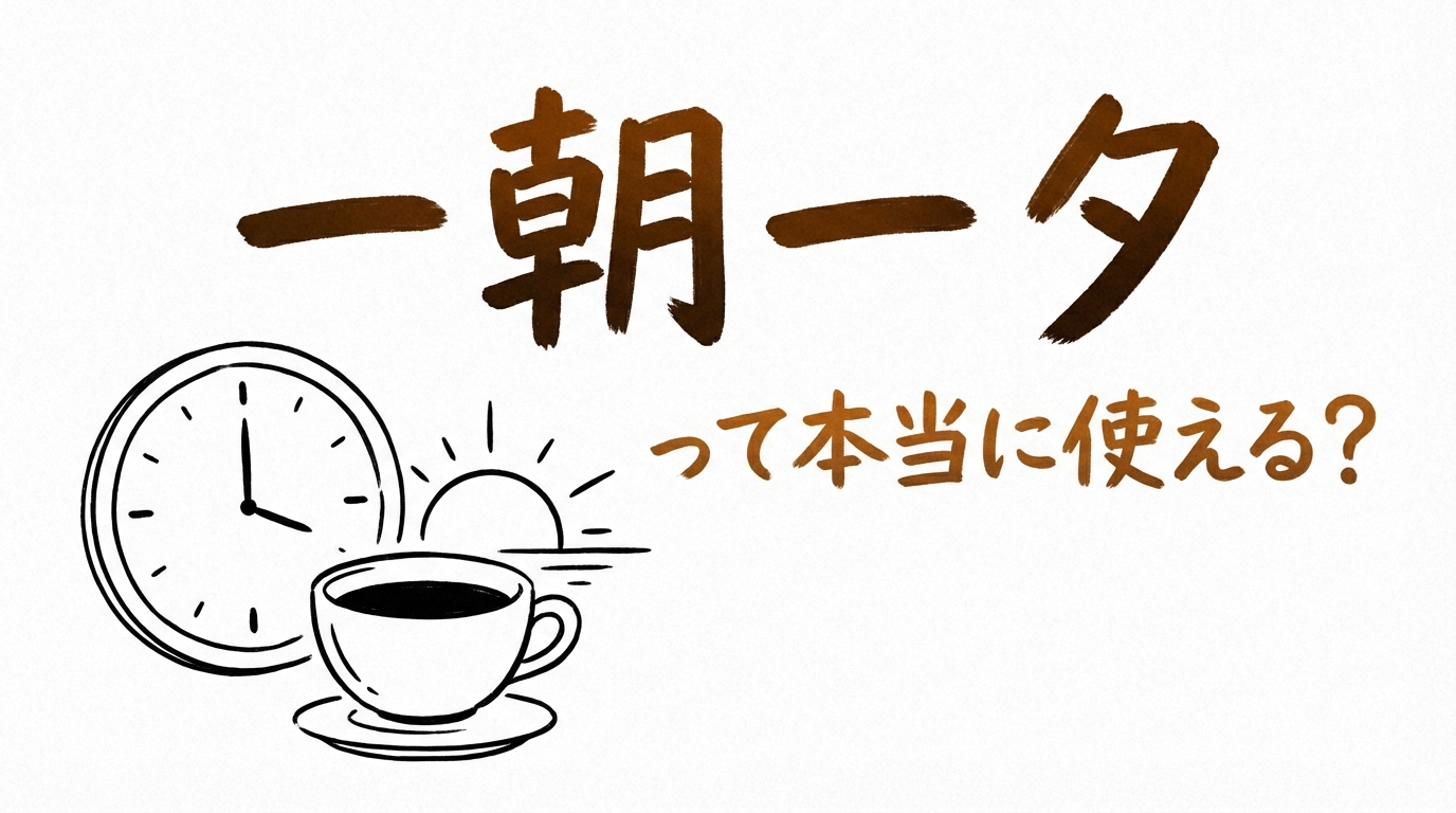 一朝一夕って本当に使える？