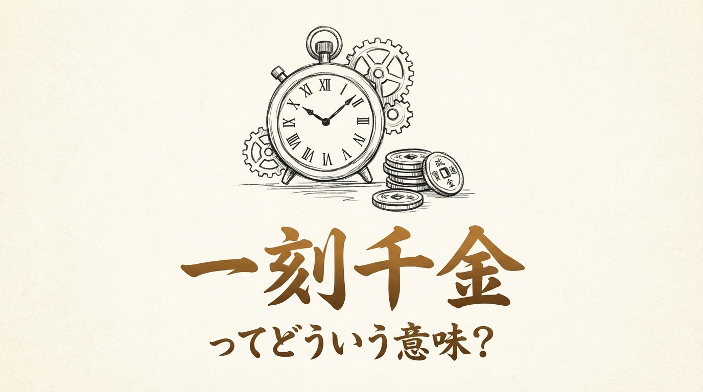 一刻千金ってどういう意味？