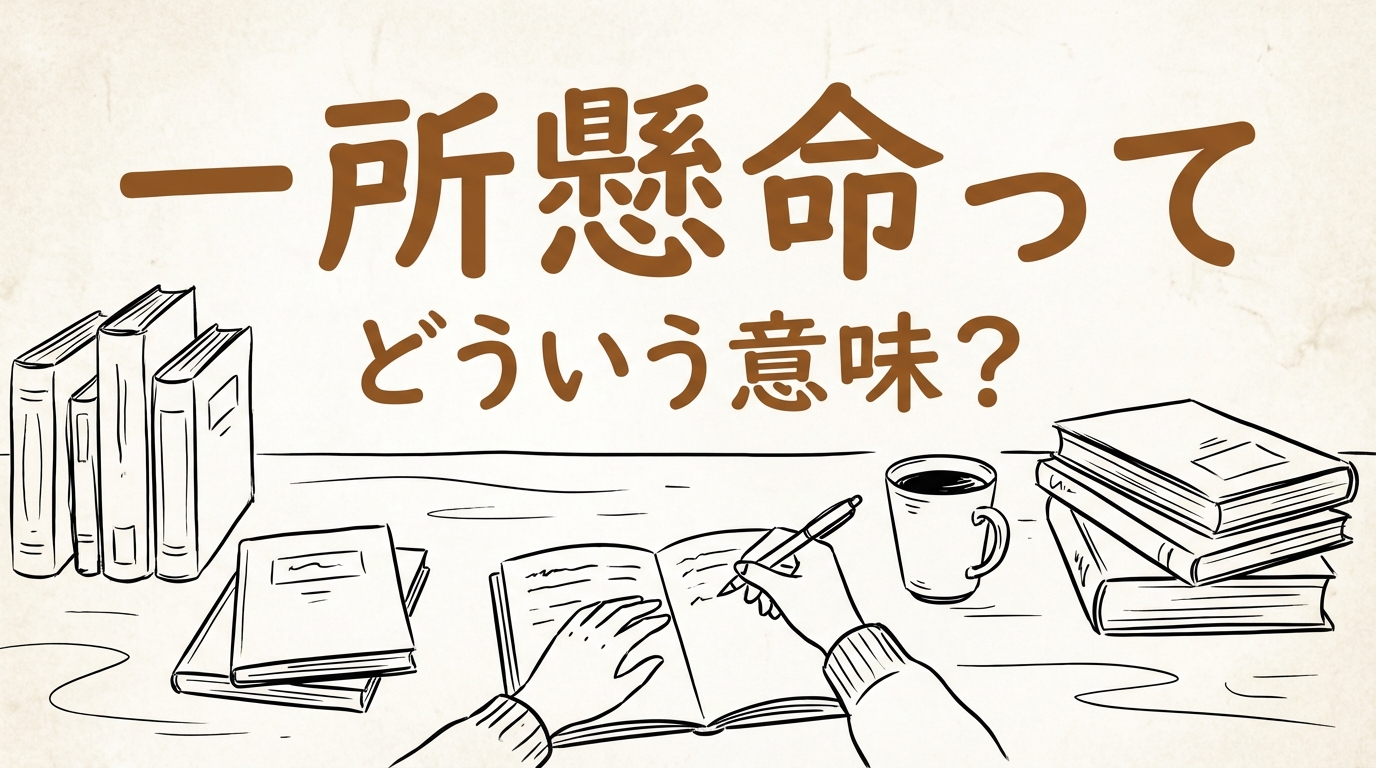 一所懸命ってどういう意味?