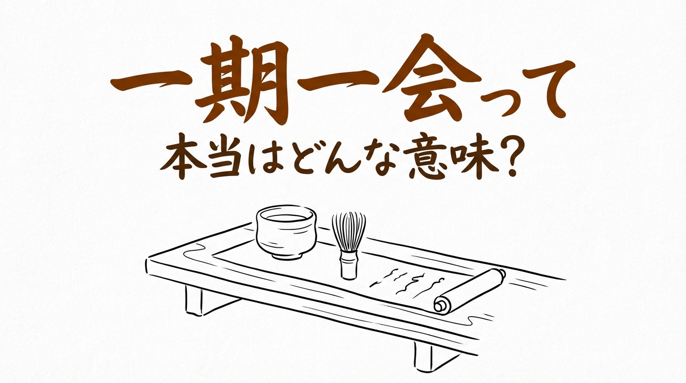 一期一会って本当はどんな意味?