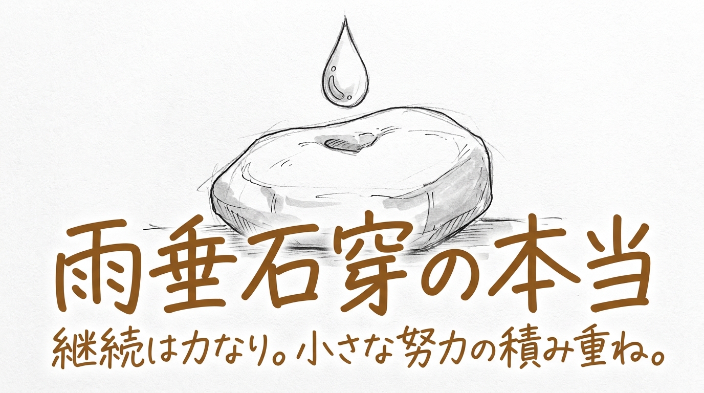 雨垂石穿の本当の意味は?