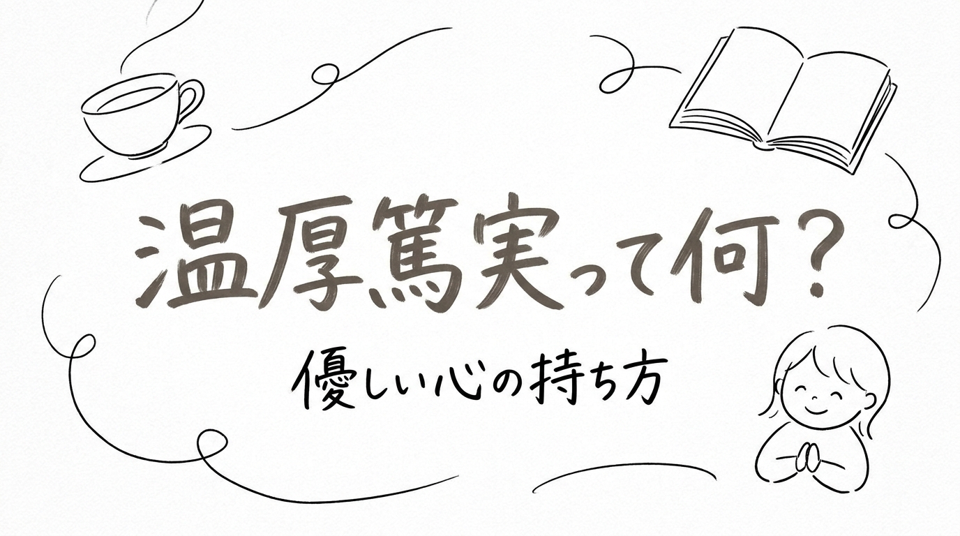 温厚篤実って何？