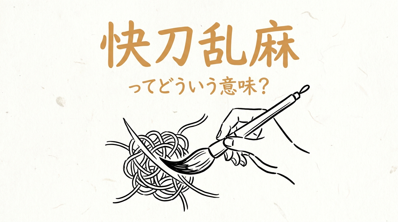 快刀乱麻ってどういう意味？
