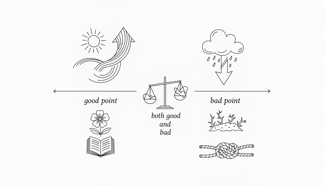 一長一短は「良いところも悪いところもある」という意味